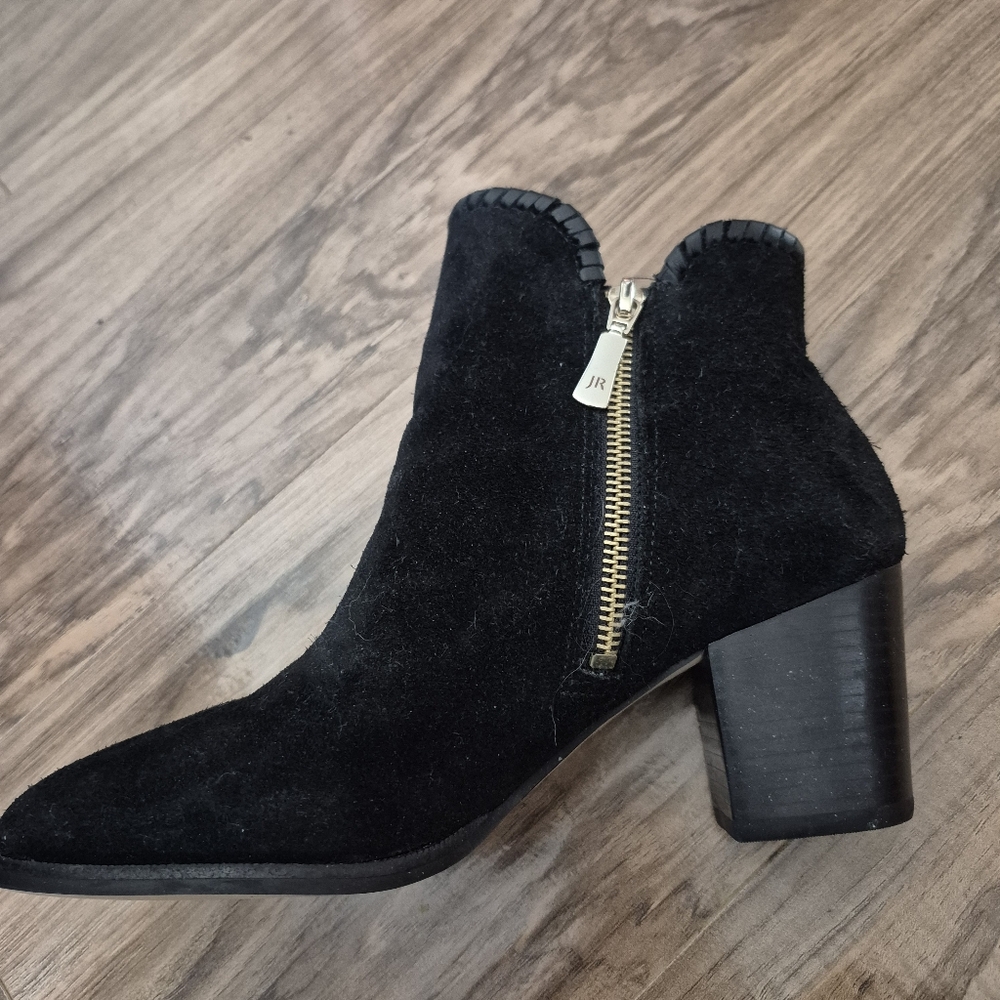 Jack Rogers Black Suede Ankle Boots Size 6M